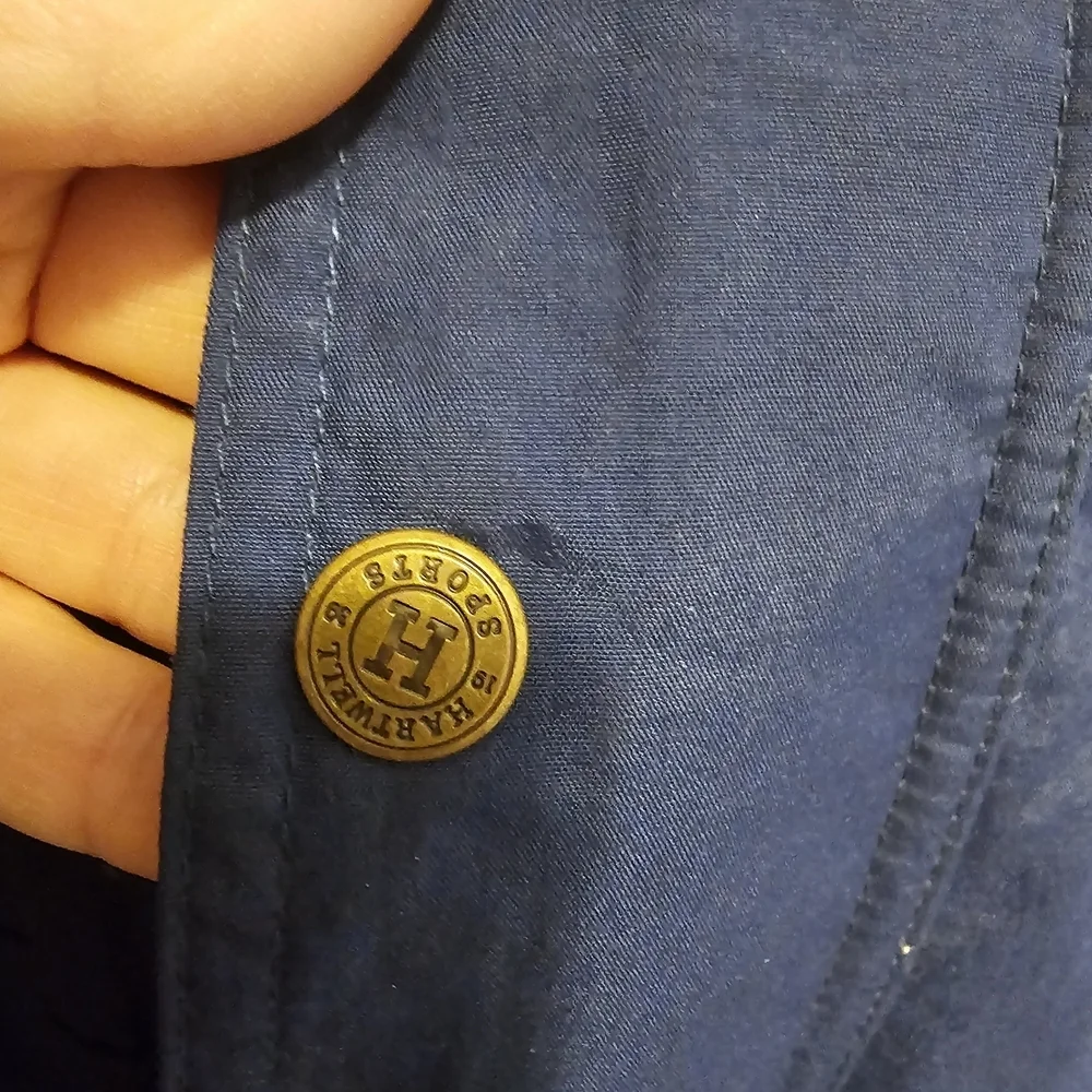 Vintage Hartwell ViaSport Men's Navy Raincoat